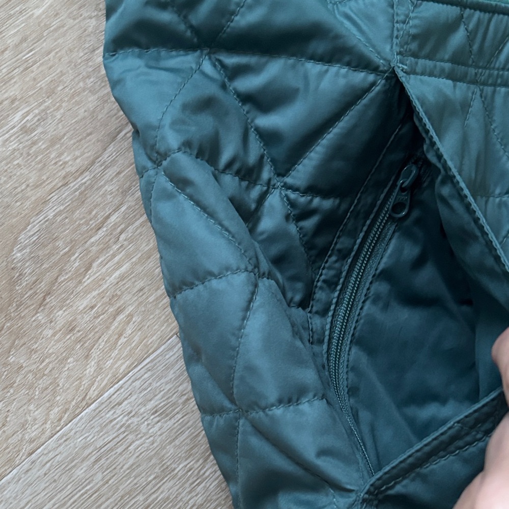 L.L. Bean Quilted Jacket in Aqua and Teal - Picture 3 of 4